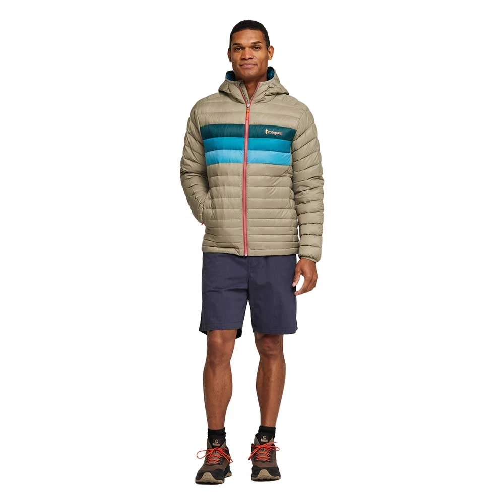 Cotopaxi Men's Fuego Down Hooded Jacket - Stone Stripe 3 Cotopaxi Men's Fuego Down Hooded Jacket - Stone Stripe - Image 3