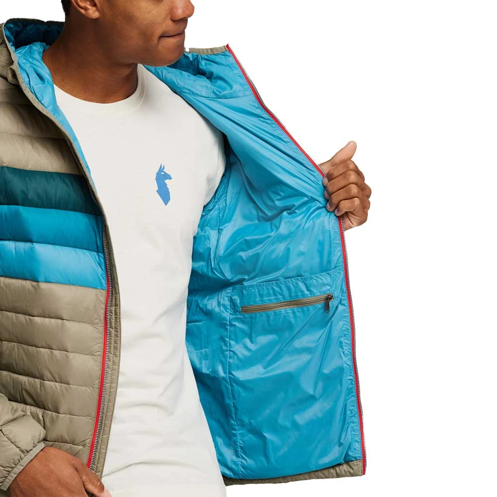 Cotopaxi Men's Fuego Down Hooded Jacket - Stone Stripe 6 Cotopaxi Men's Fuego Down Hooded Jacket - Stone Stripe - Image 6