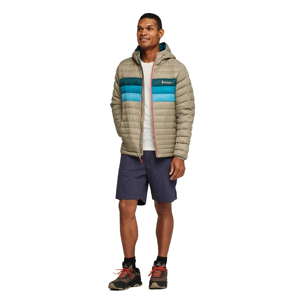 Cotopaxi Men's Fuego Down Hooded Jacket - Stone Stripe 4 Cotopaxi Men's Fuego Down Hooded Jacket - Stone Stripe - Image 4