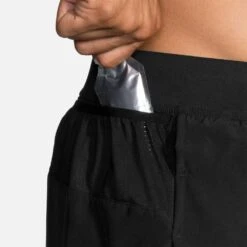 BROOKS Men's Sherpa Split Short 3in - Black -Keen Wear Shop 211329 001 D2 Sherpa 3in Split Short