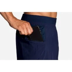 BROOKS Men's Sherpa 7" 2-In-1 Short - Navy -Keen Wear Shop 211333 451 D2 Sherpa 7in 2in1 Short
