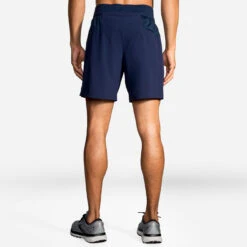 BROOKS Men's Sherpa 7" 2-In-1 Short - Navy -Keen Wear Shop 211333 451 MB Sherpa 7in 2in1 Short
