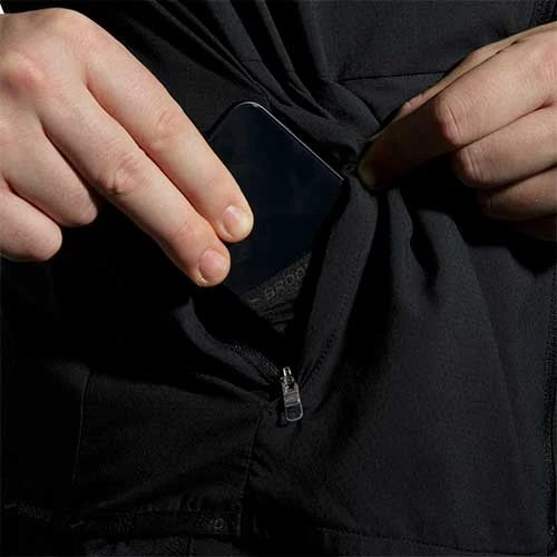 BROOKS Men's Canopy Jacket 2022 - Black 8 BROOKS Men's Canopy Jacket 2022 - Black - Image 8