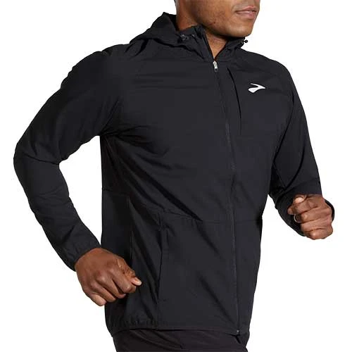 BROOKS Men's Canopy Jacket 2022 - Black 12 BROOKS Men's Canopy Jacket 2022 - Black - Image 12
