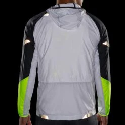 BROOKS Men's Run Visible Convertible Jacket - White/Asphalt/Nightlife -Keen Wear Shop 211406 134 D7 Run Visible Convertible Jacket 2