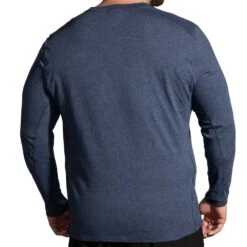 BROOKS Men's Distance Long Sleeve 2.0 Top- Heather Navy -Keen Wear Shop 211452 483 MB Distance Long Sleeve 2