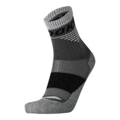 BROOKS Unisex High Point Crew Sock - Asphalt/Black