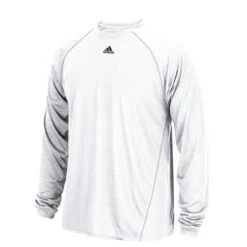 ADIDAS Men's Climalite Long Sleeve Tee - White