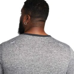 Men's Nike Dri-FIT Rise 365 Short Sleeve Running Top - Black/Heather/Reflective Silver -Keen Wear Shop AURORA CZ9184 011 PHSYM012 2000