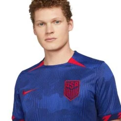 Men's USMNT 2023 Stadium Away Nike Dri-FIT Soccer Jersey - Hyper Royal/Loyal Blue/Speed Red/Speed Red -Keen Wear Shop AURORA DR3971 405 PHSYM001 2000
