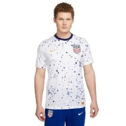 Men's USMNT 2023 Stadium Home Nike Dri-FIT Soccer Jersey - White/Metallic Gold