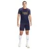 Men's Paris Saint-Germain Strike Nike Dri-FIT Knit Soccer Top- Blackened Blue/Blackened Blue/Team Red/Gold Suede