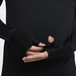 Men's Nike Therma-FIT Repel Element 1/2-Zip Running Top - Black/Reflective Silver -Keen Wear Shop DD5662 010 PHSYM002 1500