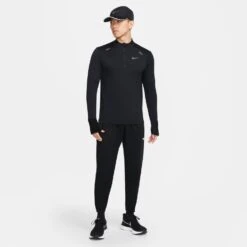 Men's Nike Therma-FIT Repel Element 1/2-Zip Running Top - Black/Reflective Silver -Keen Wear Shop DD5662 010 PHSYM003 1500