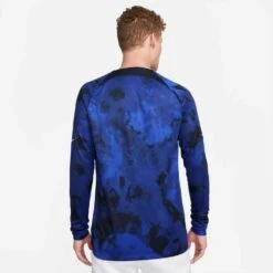 Men's Nike USA Dri-Fit 2022/23 Stadium Away Long Sleeve Jersey - Bright Blue/White -Keen Wear Shop DN0671 452 PHSBM001