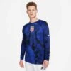 Men's Nike USA Dri-Fit 2022/23 Stadium Away Long Sleeve Jersey - Bright Blue/White