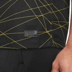 Nike Men's Paris Saint-Germain 2023/24 Stadium Fourth Jersey - Black/Tour Yellow -Keen Wear Shop DR3969 011 PHSYM001