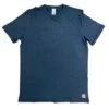 Men's Performance Tech Short Sleeve - Heather Navy/Dark Gray Woven Gazelle Patch