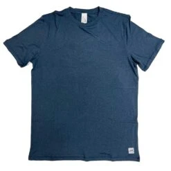 Men's Performance Tech Short Sleeve - Heather Navy/Dark Gray Woven Gazelle Patch