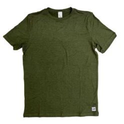 Men's Performance Tech Short Sleeve - Heather Hunter Green/Dark Gray Woven Gazelle Patch