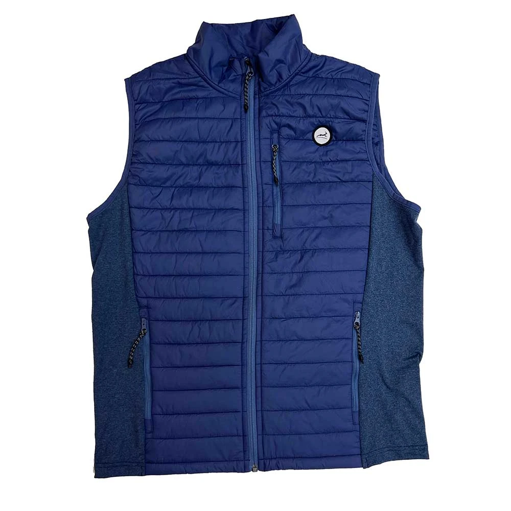 Men's Synthetic Down Vest - Navy/Black Embroidered Gazelle Patch 1 Men's Synthetic Down Vest - Navy/Black Embroidered Gazelle Patch