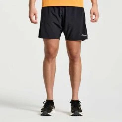 Saucony Men's Outpace 7" Running Short - Black