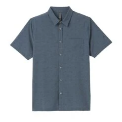 Vuori Men's Short Sleeve Bridge Button Down - Lake Daggers