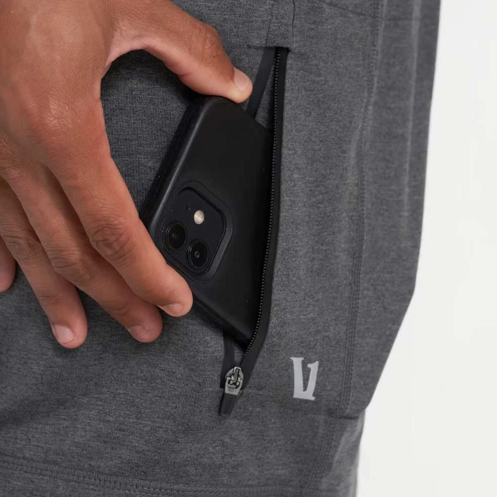 Vuori Men's Sunday Performance Short - Charcoal Heather 6 Vuori Men's Sunday Performance Short - Charcoal Heather - Image 6