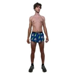 Men's Blue Sharks 2" Split Short - Blue Sharks -Keen Wear Shop chicknlegs mens shark 2 inch split shorts front