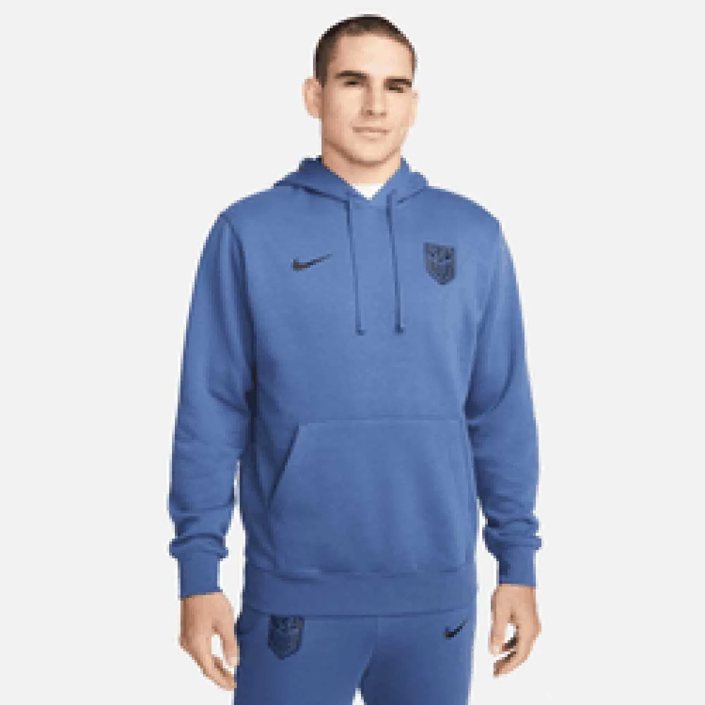 Nike Men's USA Club Fleece Pullover Soccer Hoodie- Mystic Navy/Black 1 Nike Men's USA Club Fleece Pullover Soccer Hoodie- Mystic Navy/Black