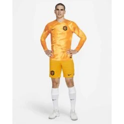 Nike Men's Netherlands 2022/2023 Stadium Home Long Sleeve Jersey - Laser Orange/Black