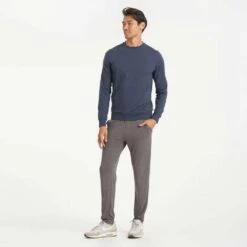 Vuori Men's Ponto Performance Crew - Azure Heather -Keen Wear Shop ezgif 3 2139166681