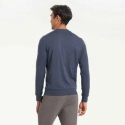 Vuori Men's Ponto Performance Crew - Azure Heather -Keen Wear Shop ezgif 3 781c147056