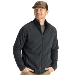 Men's Gridback Fleece Jacket - Black Sand