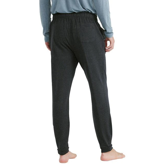 Men's Bamboo Heritage Fleece Jogger - Heather Black 2 Men's Bamboo Heritage Fleece Jogger - Heather Black - Image 2