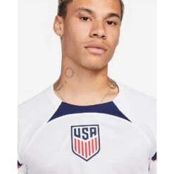 Nike Men's USA Dri-FIT Stadium Home Long Sleeve Jersey - White/Loyal Blue -Keen Wear Shop us 2022 23 stadium home mens dri fit long sleeve soccer jersey K7J2Lv