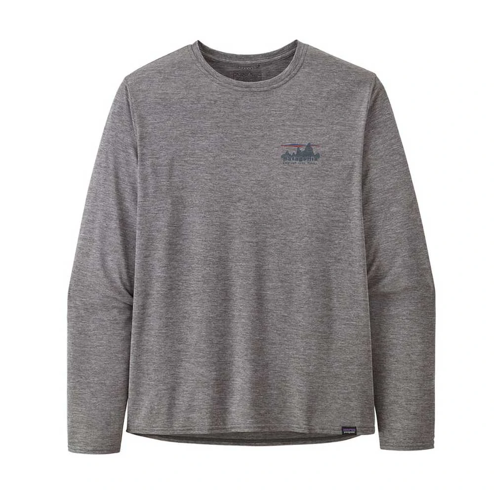 Patagonia Men's Long Sleeved Cap Cool Daily Graphic Shirt - '73 Skyline: Feather Grey 3 Patagonia Men's Long Sleeved Cap Cool Daily Graphic Shirt - '73 Skyline: Feather Grey - Image 3