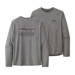 Patagonia Men's Long Sleeved Cap Cool Daily Graphic Shirt - '73 Skyline: Feather Grey